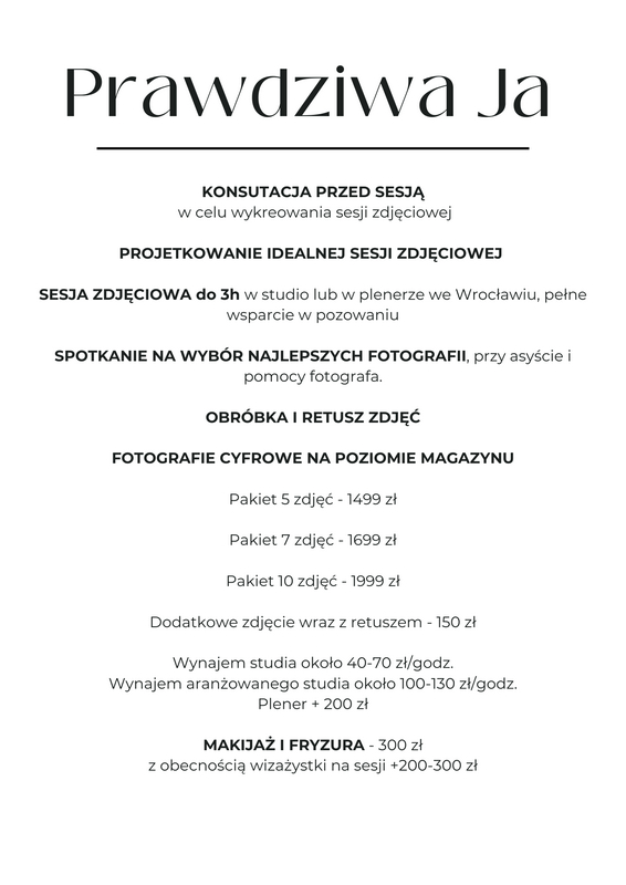 koszty sesji zdjęciowej kobiecej