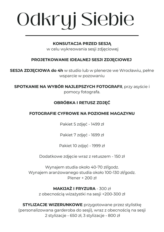 koszty sesji zdjęciowej kobiecej