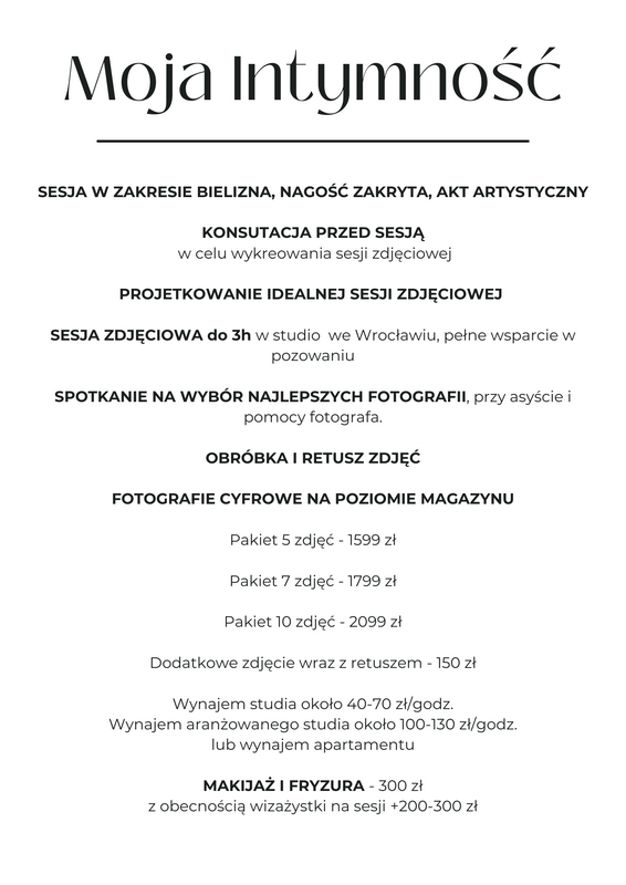 koszty sesji zdjęciowej kobiecej
